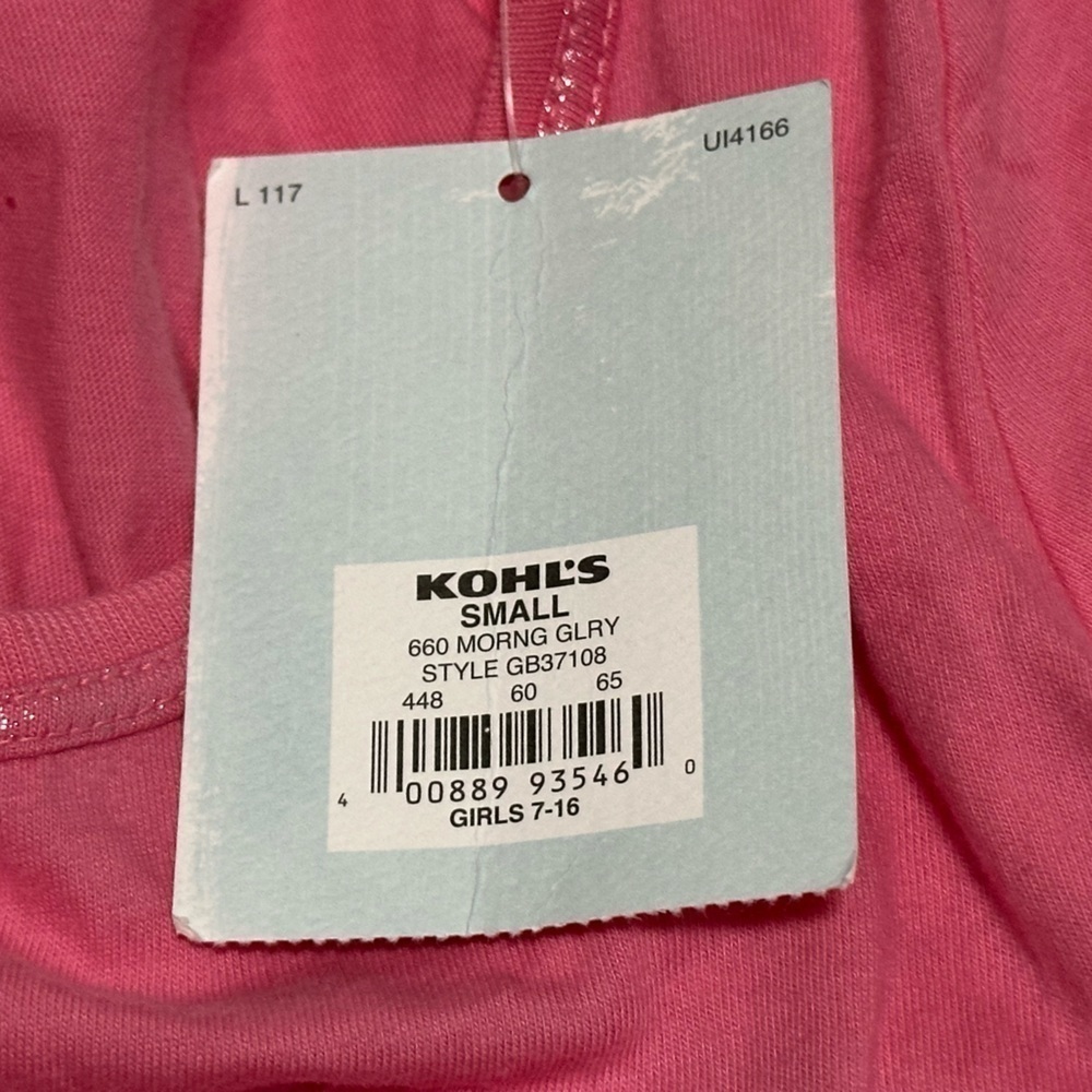 Girls pink long sleeved tee. Size 7-8, brand new!! - Picture 3 of 6